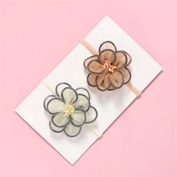 Cute Silk Flower Plum Blossom Baby Hair Ring 2-piece Set sku image 3