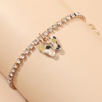 New   Trend Fashion Full Diamond Bracelet Bracelet  Wild Creative Small Butterfly Bracelet Nihaojewelry Wholesale sku image 3