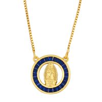 Accessoires Hip-hop De Style Chaud Diamants Plaqués Or Collier Pendentif Vierge Marie Catholique En Gros Nihaojewelry sku image 3