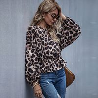 New Ladies Leopard Print Winter Women's Fashion Trends Shirts Tops sku image 9