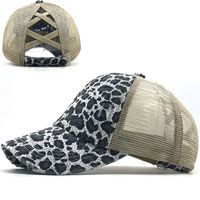 Al Por Mayor Gorra De Béisbol Con Protección Solar Fina Y Transpirable De Malla De Cola De Caballo Con Estampado De Leopardo Nihaojewelry sku image 2