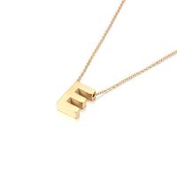 Titanium Steel 18K Gold Plated Fashion Plating Letter Necklace sku image 24