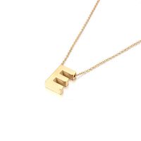 Acier Au Titane Plaqué Or 18K Mode Placage Lettre Collier sku image 24