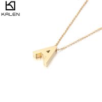 Titanium Steel 18K Gold Plated Fashion Plating Letter Necklace sku image 22