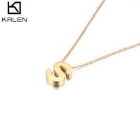 Titanium Steel 18K Gold Plated Fashion Plating Letter Necklace sku image 26