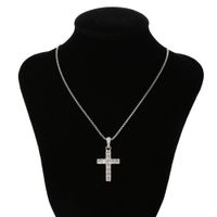 Mode Kreuz Kupfer Eingelegte Zirkon Halskette Großhandel sku image 2