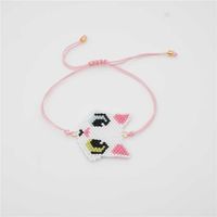 Korean Simple Cartoon Children's Animal Rice Beads Hand-woven Cat Bracelet For Women sku image 1