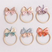 Cute Baby Nylon Stretch Two-color Bow Hair Band 6-piece Set sku image 1