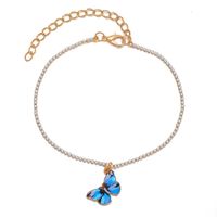 New Gradient Butterfly Simple Color Couple Alloy Clavicle Chain Necklace sku image 3
