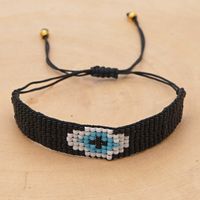 Hot-saling Models Rice Beads Hand-woven Devil Eyes Ethnic Style Bracelet For Women sku image 1
