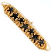 Hot-selling Fashion Rice Beads Hand-woven Five-pointed Star Wide Bracelet For Women sku image 5