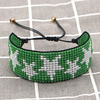 Hot-selling Fashion Rice Beads Hand-woven Five-pointed Star Wide Bracelet For Women sku image 2