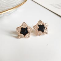 Cubic Zirconia Pendant Star Stud Earrings sku image 3