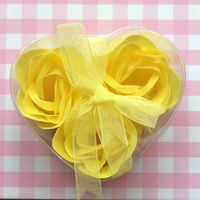 3 Heart-shaped Roses Soap Flower Gift Box Valentine's Day Creative Small Gift sku image 6