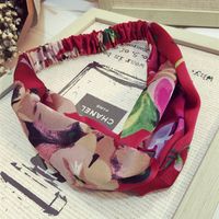 Geranium Flower Silk Satin Elastic Cross Headband Nhsm139245 sku image 3