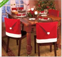 Classic Style Christmas Hat Nonwoven Holiday Chair Cover sku image 3