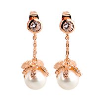 Koreanische Neue Mode Ohrringe Diamant Doppel Perlen Zirkon Quaste Ohrringe Ohrringe Schmuck 20830236 sku image 2