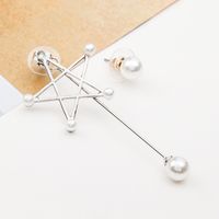 Full Diamond Five-pointed Star Stud Earrings Nhdp155625 sku image 17