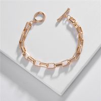 Fashion Jewelry Wholesale Copper Chain Bracelet Square Buckle Bracelet sku image 1