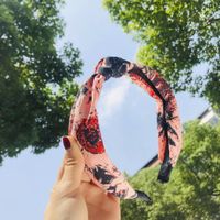 Wide-brimmed Fabric Knotted Hair Hoop Korean Simple Toothed Non-slip Hairpin Wild Wave Dot Hair Accessories Ladies Wholesale Nihaojewelry sku image 35