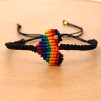 Rainbow Love Lady Bracelet Korean Love Friendship Rope Hand-knitted Jewelry sku image 4