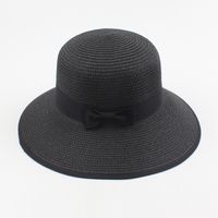 سيدة قبعة القش ، قبعات الشمس الصيفية الجديدة ، النسخة الكورية من الأقواس البسيطة وغير الرسمية ، قبعة الصياد المظلة sku image 5