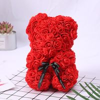 Valentinstag Geschenk Kreative 25cm Rose Bär Geschenk Box Pe Blume Romantische Blase Bär Umarmung Bär sku image 28