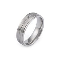 European And American Simple Jewelry Stainless Steel Matte Rings Creative Couple Rings sku image 4