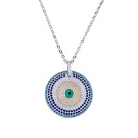 Womens Devils Eye With Zircon Copper Plated 18k Alloy Simple Necklaces Nhas120864 sku image 1