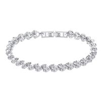 Simple Style Geometric Alloy Diamond Artificial Gemstones Unisex Bracelets sku image 3