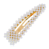 Blast Pearl Fish Line Water Drop Hairpin Korean Beaded Side Clip Wholesale Nihaojewelry sku image 7