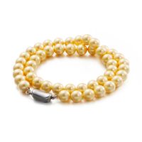 8mm Round Flawless Bright Pearl Necklace White Pink Blue Bead Bracelet Jewelry Wholesale sku image 3