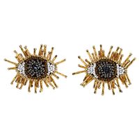 Womens Eyes Beads Alloy Tassel Line Earrings Nhjq122838 sku image 9