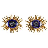 Womens Eyes Beads Alloy Tassel Line Earrings Nhjq122838 sku image 8