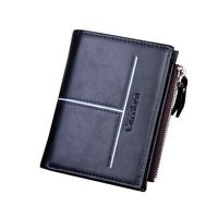 Men's Wallet Retro Wallet Men's Bag Wallet European And American Short Zipper Bag Trend Dollar Clip sku image 2
