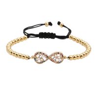 Europe Et En Amérique Croix Frontière Micro Incrusté Zircon 8 Mots Infinity Tissé Réglable Bracelet Pour Hommes Et Femmes Tissé Bracelet sku image 3