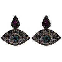 Fashion Women Rhinestone Eye-shaped Earrings Nhjq133802 sku image 8