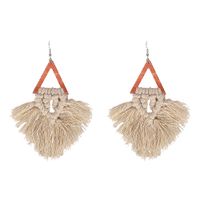 Bohemian Ethnic Wind Braided Line Tassel Earrings Nhjq131748 sku image 6