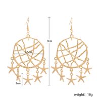 Fashion New Small Starfish Pendant Geometric Circle Conch Shell Alloy Earrings sku image 5
