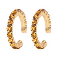 Super Fire C-shaped Alloy Rhinestone Earrings Nhjq131738 sku image 8
