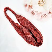 New Wide-brimmed Cross Bohemian Vacation Printing Headband Wholesale sku image 2