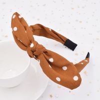 Fashion Spotted Cross  Simple Fabric Wide-sided Knotted Headband Wholesale sku image 8