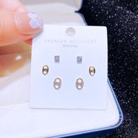 Fashion Pig Nose Small Earrings Set sku image 1