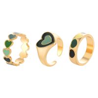 New Creative Simple Resin Alloy Women's Tail Ring Ring Color Ring Set sku image 4