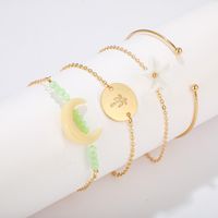 Bohemian Style Horn Flower Round Coconut Multi-layer Bracelet main image 2