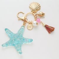 Fashion Nette Transparent Acryl Starfish Auto Schlüssel Ring Anhänger Ornamente sku image 3