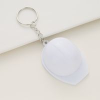 Fashion Creative Bottle Opener Safety Helmet Keychain Portable Pendant sku image 1
