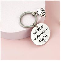 Valentine's Day You Are My Favorite Ake Hole Stainless Steel Letting Keyring main image 5