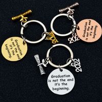 2022 Graduation Is Beginning .. Lettering Stainless Steel Keychains Graduation Season Gift main image 1