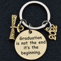 2022 Graduation Is Beginning .. Lettering Stainless Steel Keychains Graduation Season Gift main image 5